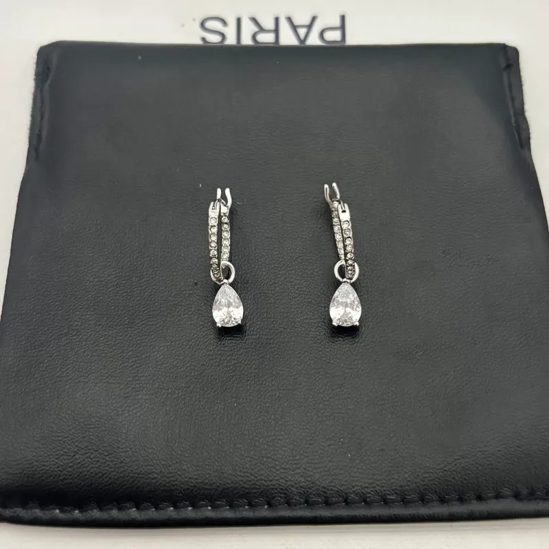 Crystal Circle Stud Earrings