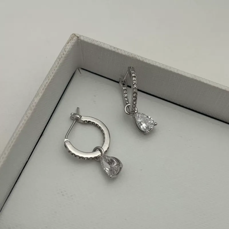 Crystal Circle Stud Earrings