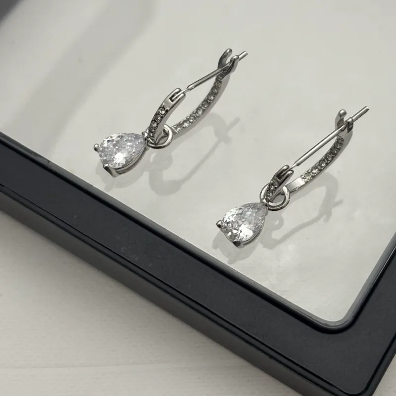 Crystal Circle Stud Earrings