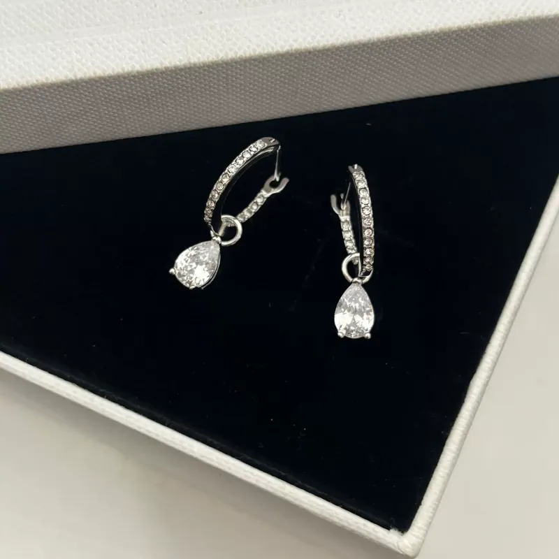 Crystal Circle Stud Earrings
