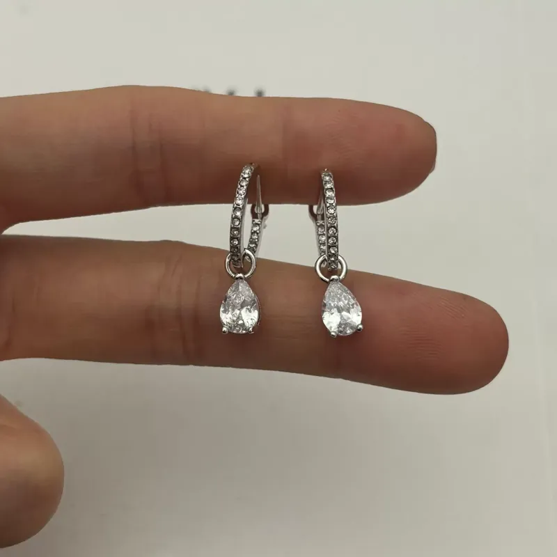 Crystal Circle Stud Earrings