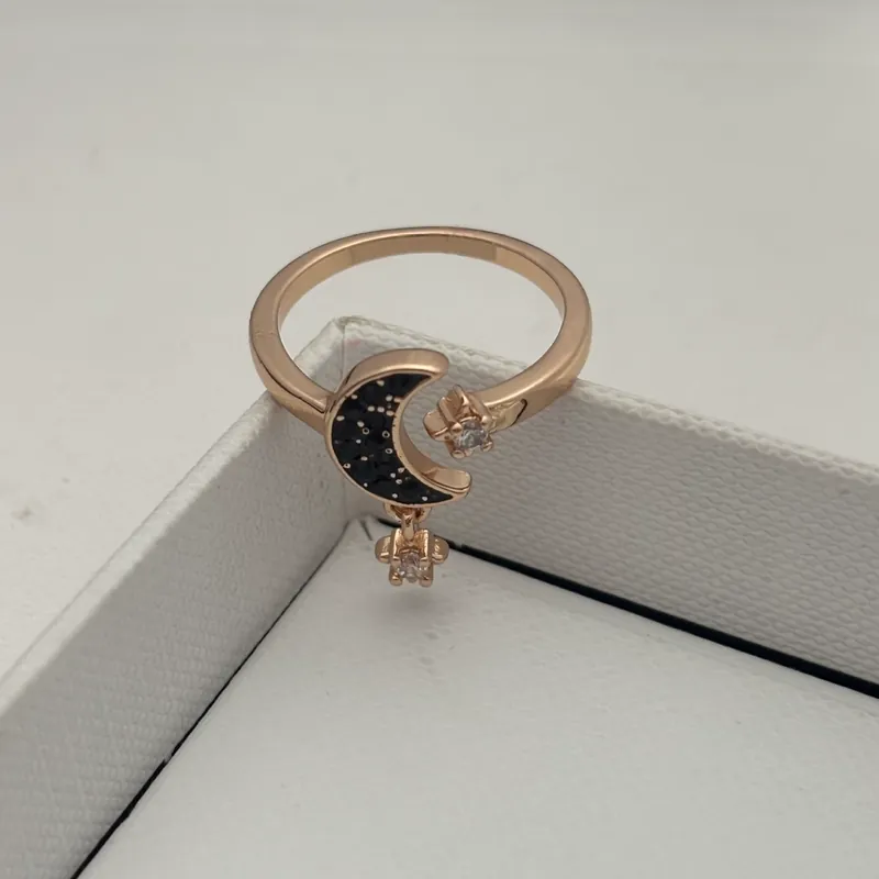 Pulseira e Anel de Estrela e Lua com Cristal