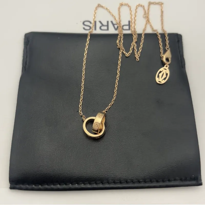 Roman Numeral Double Circle Necklace