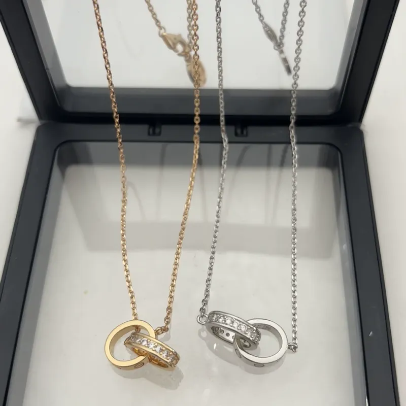 Full Pave Circle Pendant Necklace