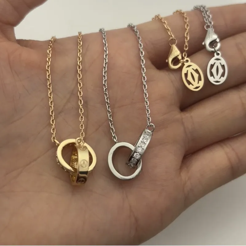 Full Pave Circle Pendant Necklace