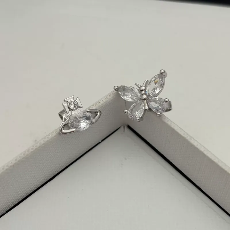 Crystal Butterfly Saturn Earrings