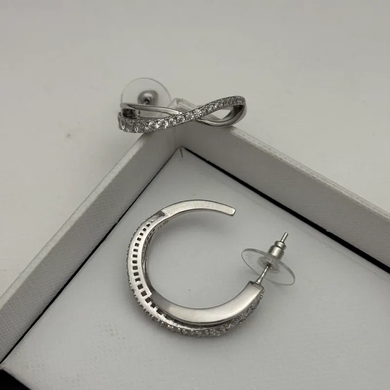 Crystal Cross Stud Earrings