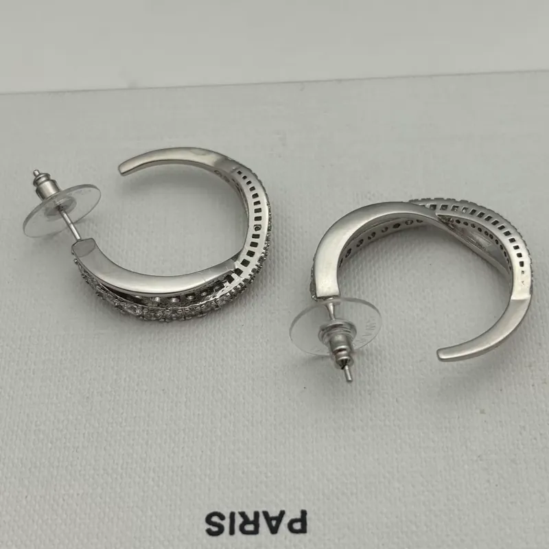 Crystal Cross Stud Earrings