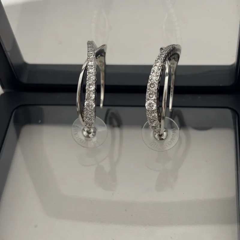 Crystal Cross Stud Earrings