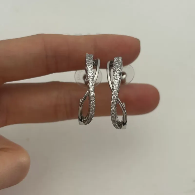 Crystal Cross Stud Earrings