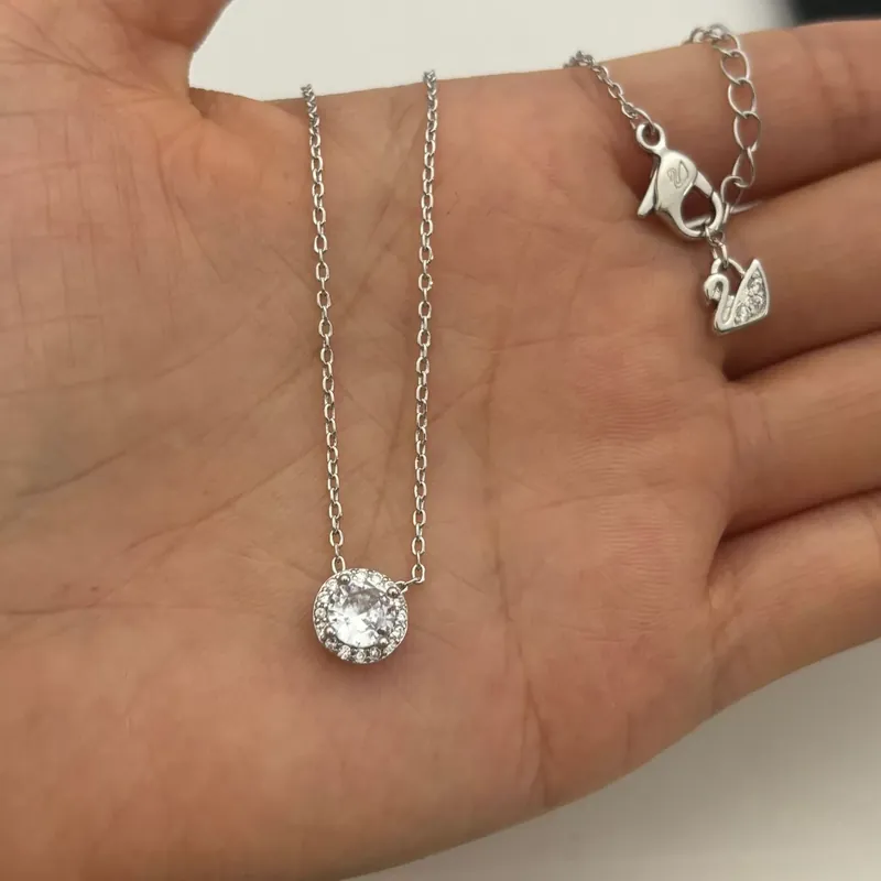 Crystal Single Stone Necklace