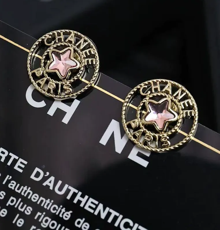 Hollow Zircon Star Stud Earrings with Silver Needle