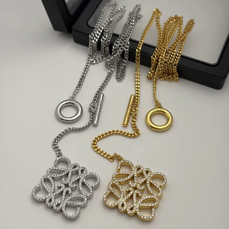 Zircon Flower Pendant Necklace