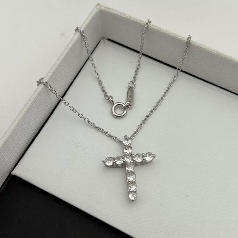 Full Pave Cross Pendant Necklace