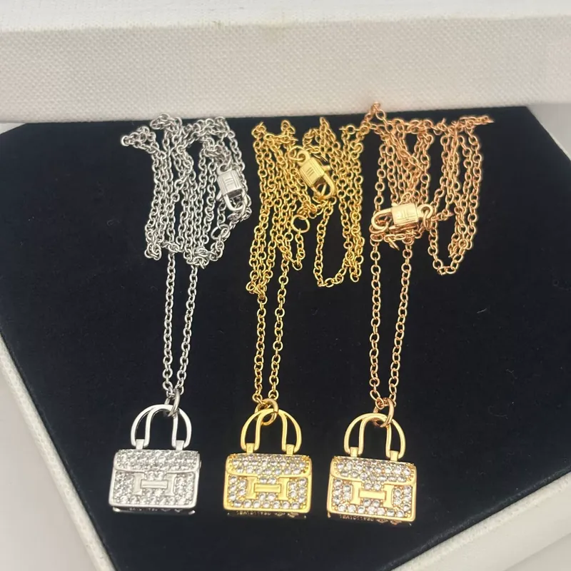 Zirkon Full Pave Tasche Anhänger Halskette