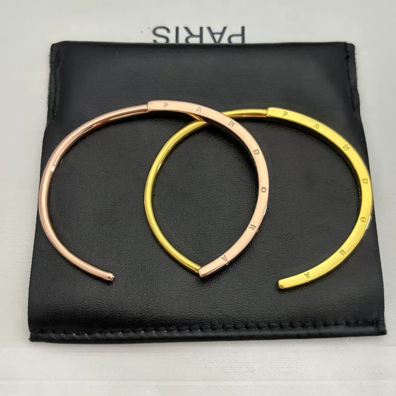 Stainless Steel Logo Open Bangle