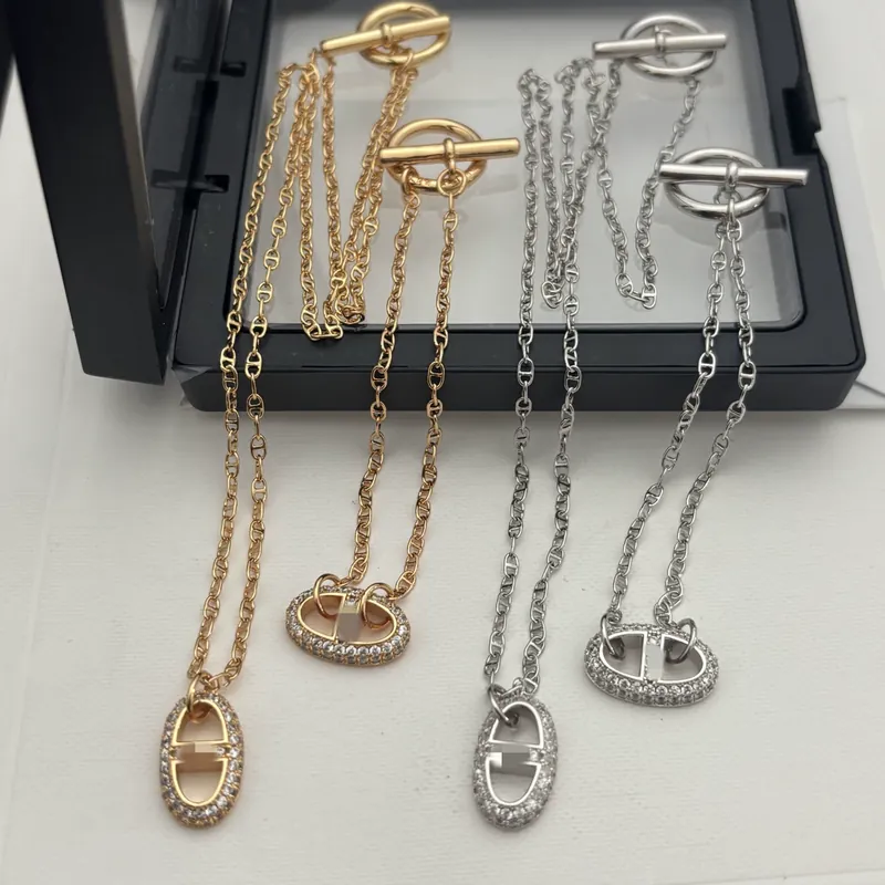 Zircon H Letter Pave Necklace Set