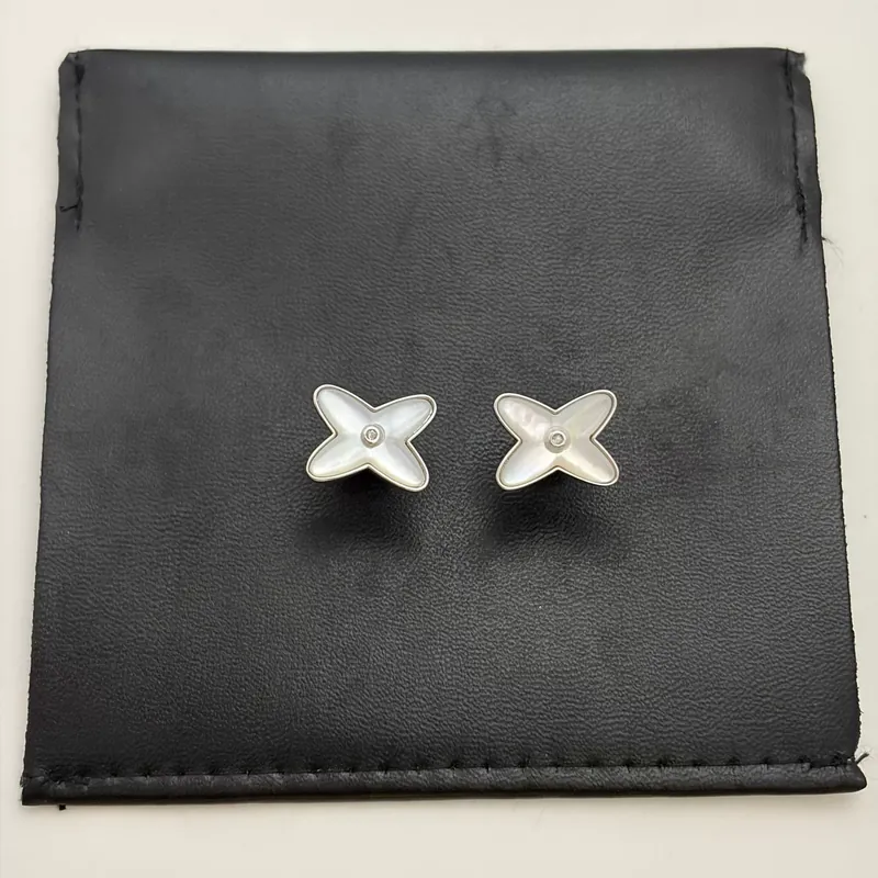 White Shell X Stud Earrings