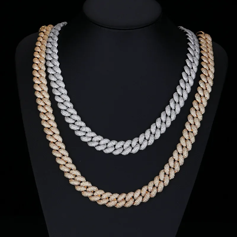 Collier chaîne cubaine bulle en cuivre et zircon