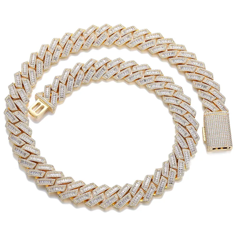 Kupfer Zirkonia Cuban Kette Halskette
