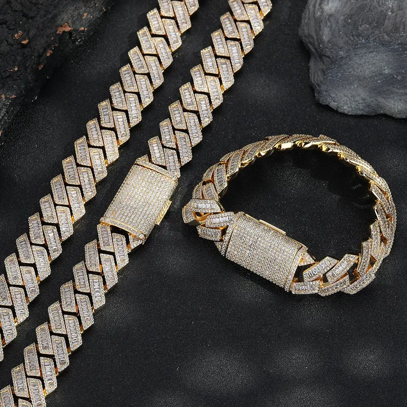 Kupfer Zirkonia Cuban Kette Halskette