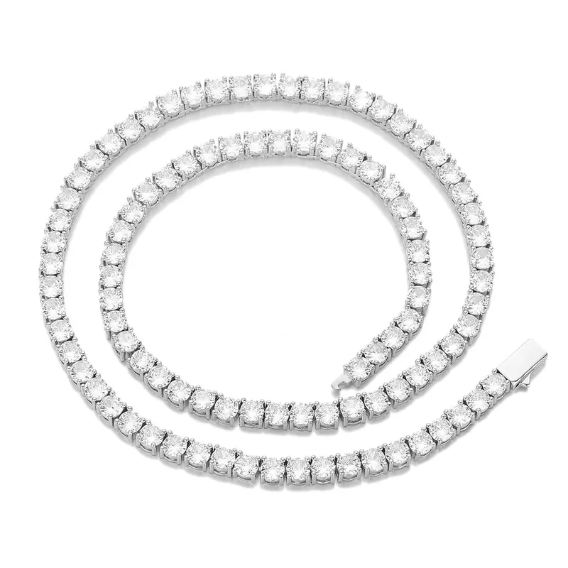 Copper Zircon Tennis Chain Necklace