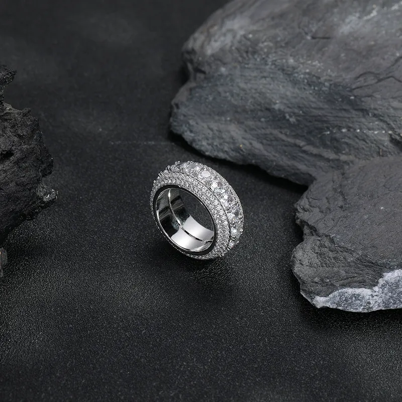 Copper Zircon Geometric Ring