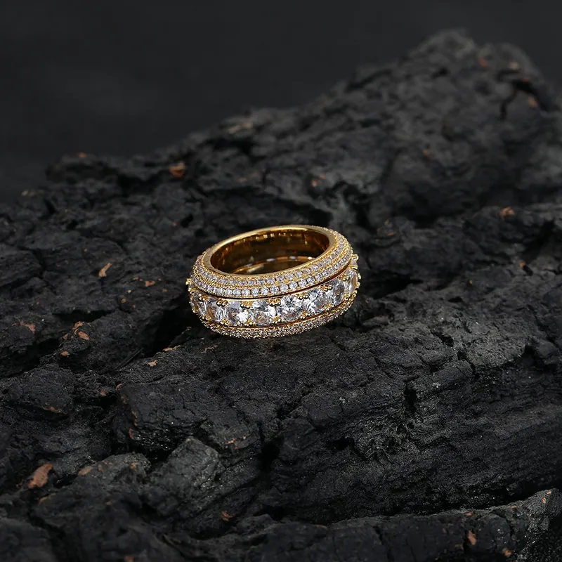 Copper Zircon Geometric Ring