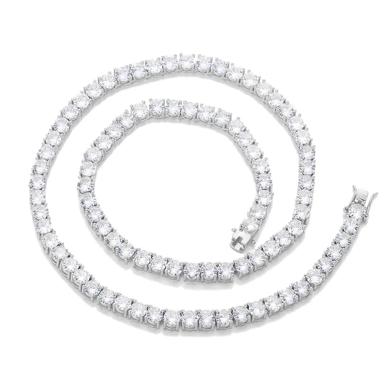 Copper Zircon Tennis Chain Necklace