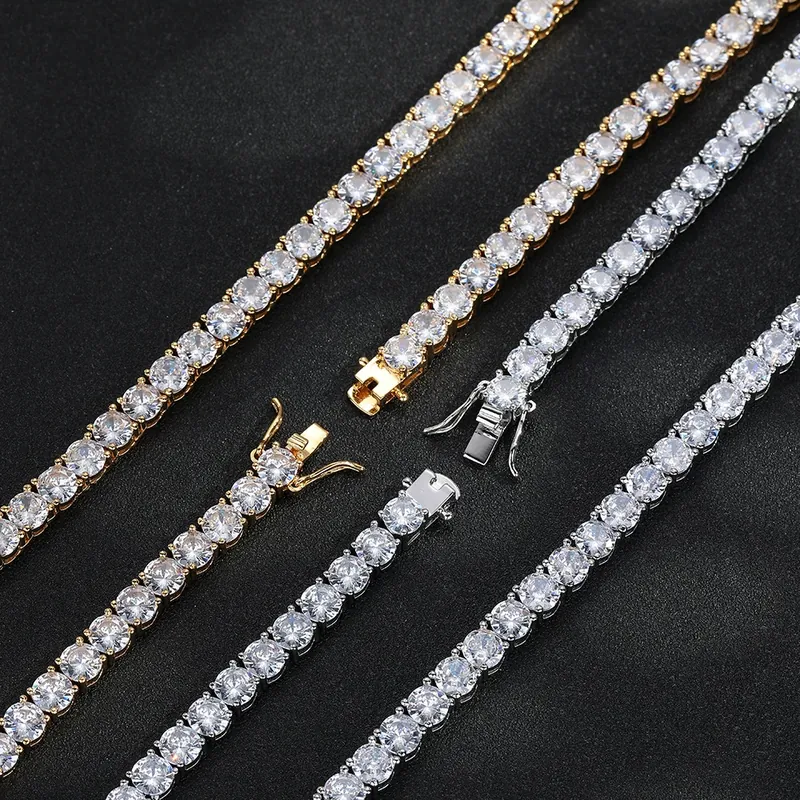Copper Zircon Tennis Chain Necklace