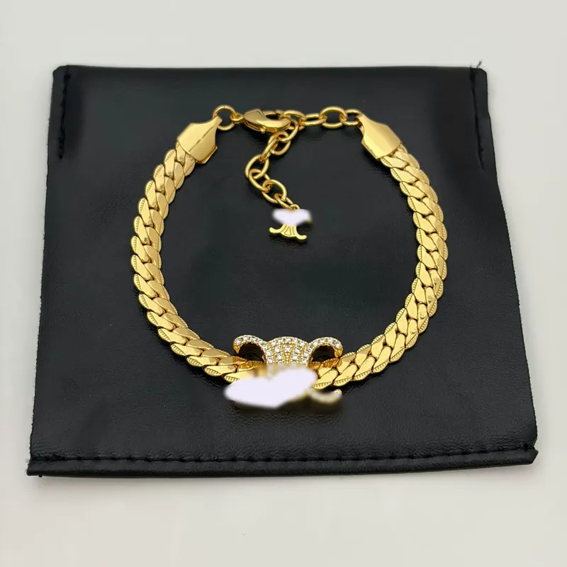 Zircon Serpent Chain Necklace Brass