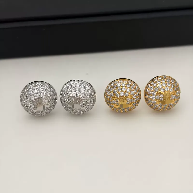 Gold Ball Hoop Earrings