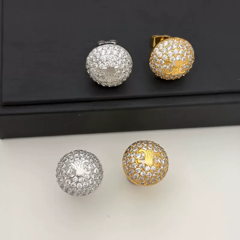 Gold Ball Hoop Earrings