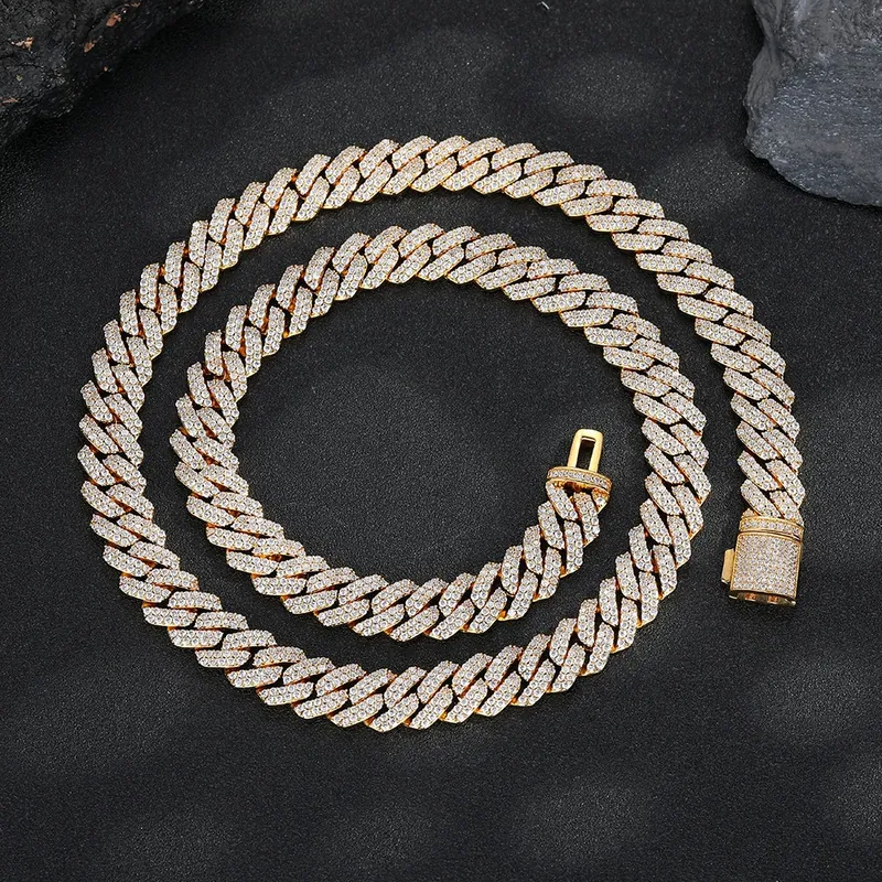 Kupfer Zirkonia Diamant Cuban Kette Halskette