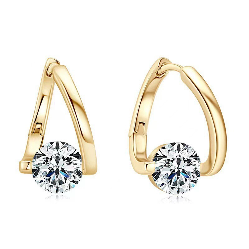 Alloy Asymmetric Earrings Light Luxury Fashion