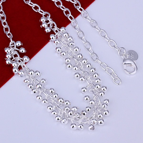 Titanium Steel Grape Bead Necklace Polished