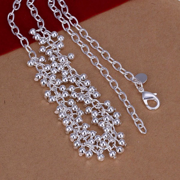 Titanium Steel Grape Bead Necklace Polished