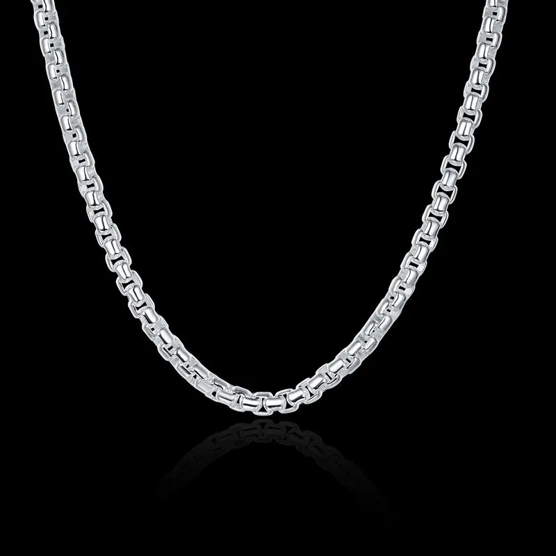 Titanium Steel Box Chain Necklace 4MM