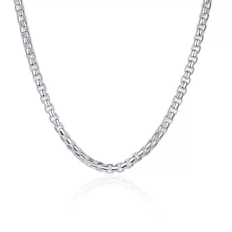 Titanium Steel Box Chain Necklace 4MM