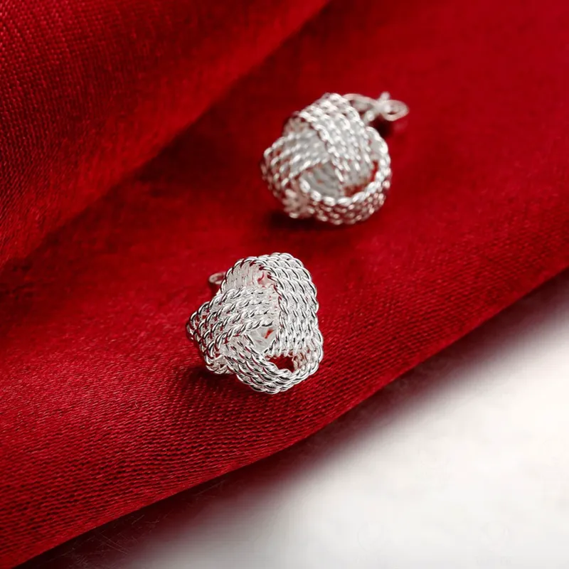 Titanium Steel Mesh Stud Earrings Minimalist