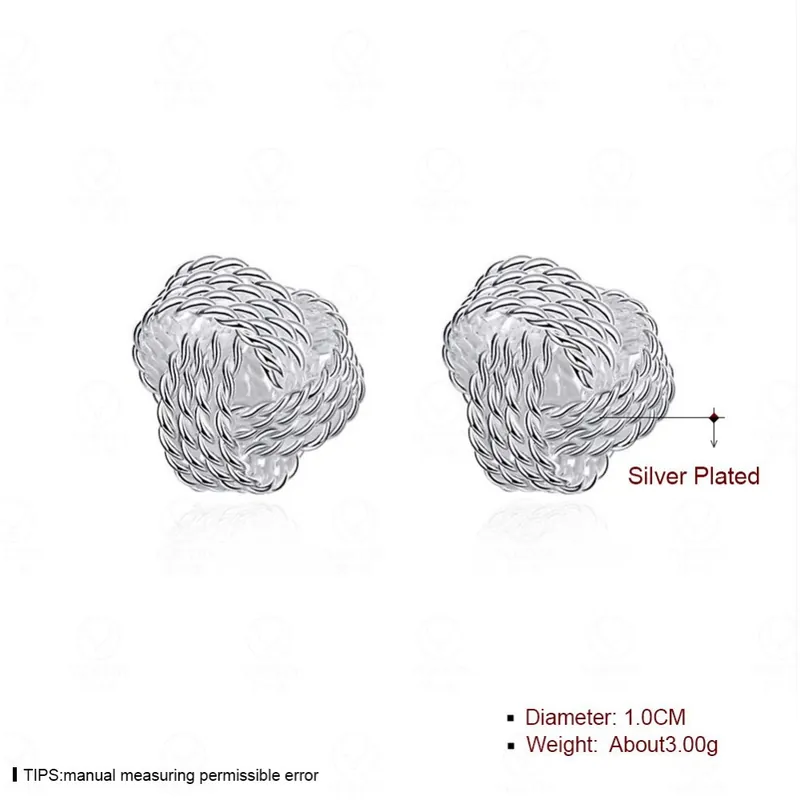 Titanium Steel Mesh Stud Earrings Minimalist