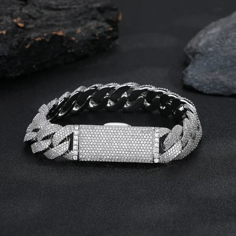 Collar de Cobre con Zirconia y Cadena Cubana