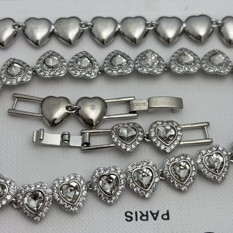 Zircon Heart Cuban Chain Necklace