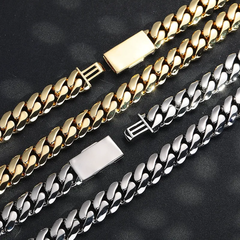 Copper Zircon Cuban Chain Necklace