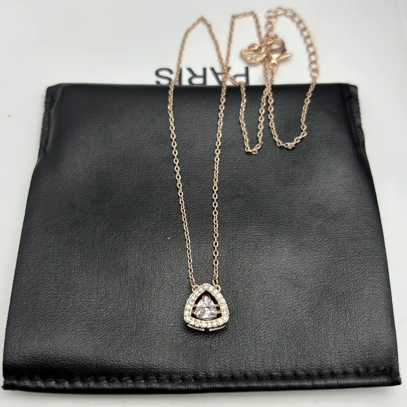 Zircon Heart Pendant Necklace