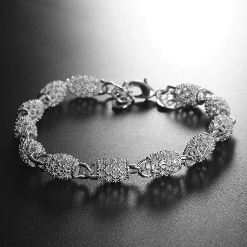 Titanium Steel Hollow Lantern Bead Bracelet