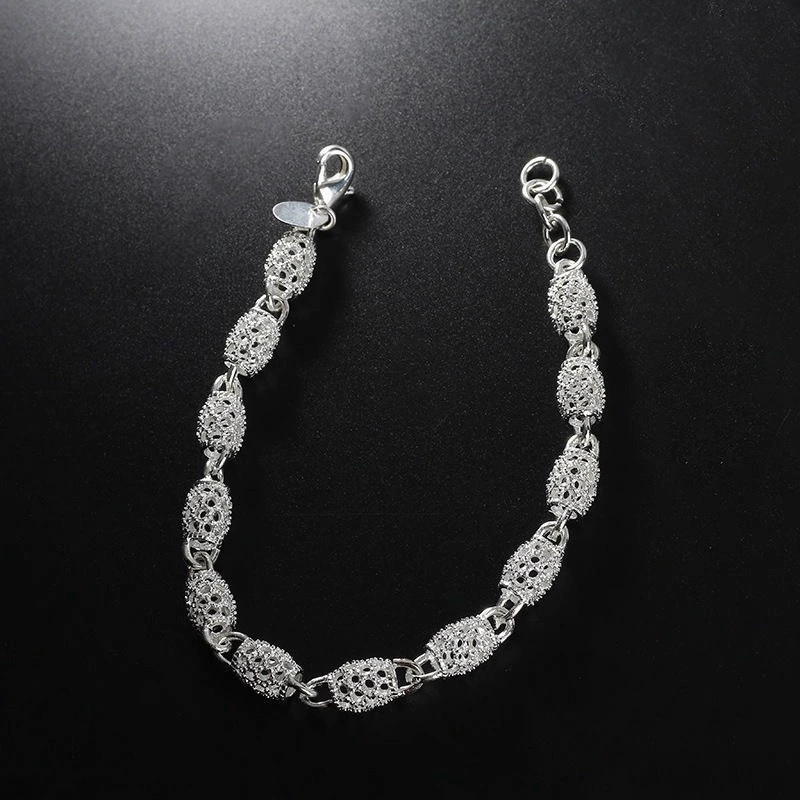 Titanium Steel Hollow Lantern Bead Bracelet