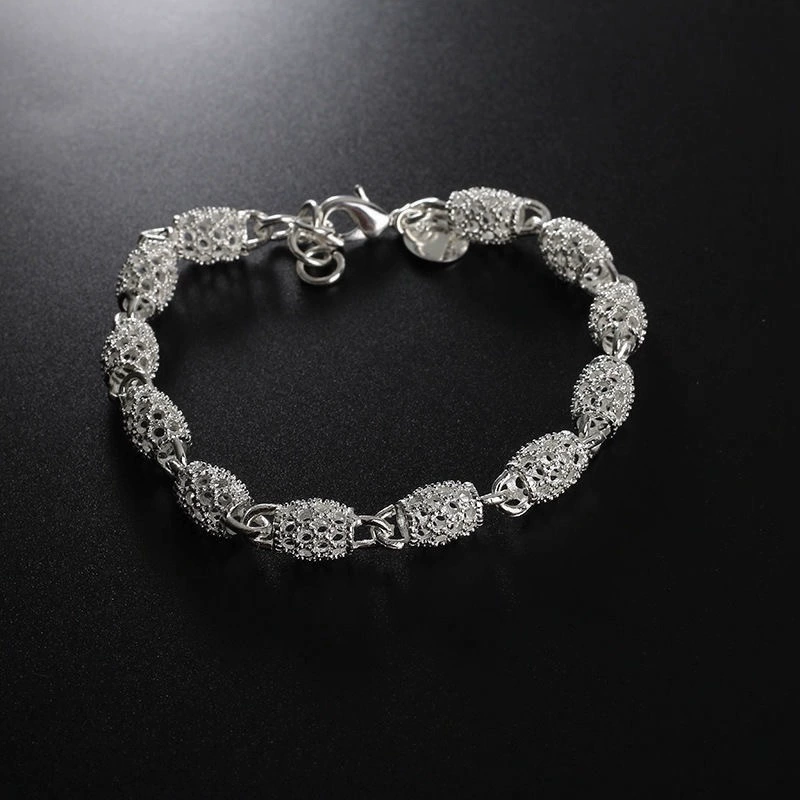 Titanium Steel Hollow Lantern Bead Bracelet