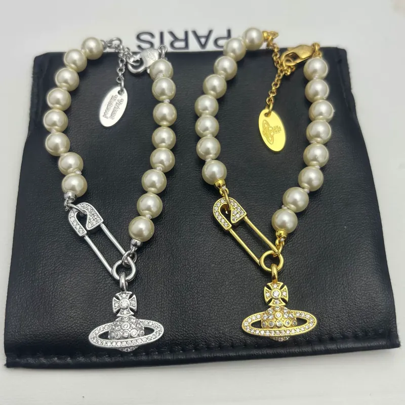 Pearl Saturn Chain Bracelet