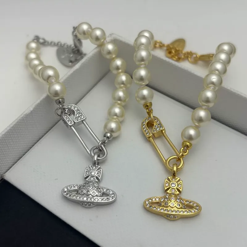 Pearl Saturn Chain Bracelet